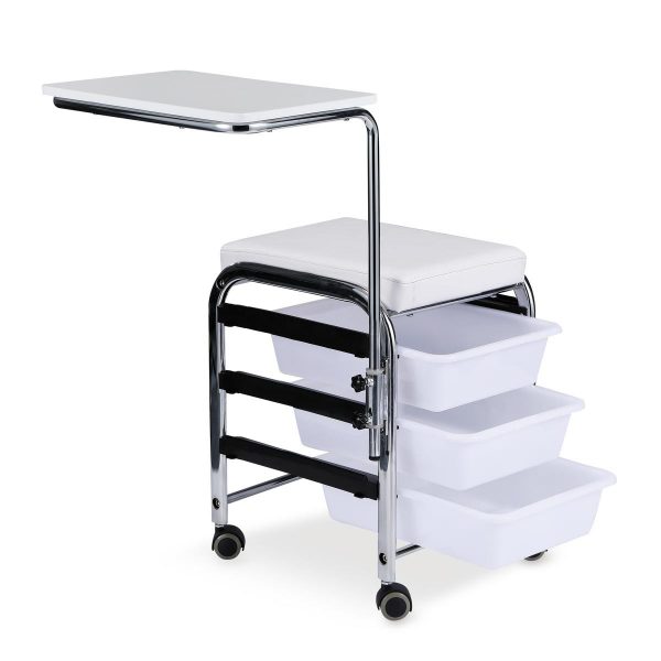 Tabouret de manucure de haute qualité avec plateau pour institut de beauté