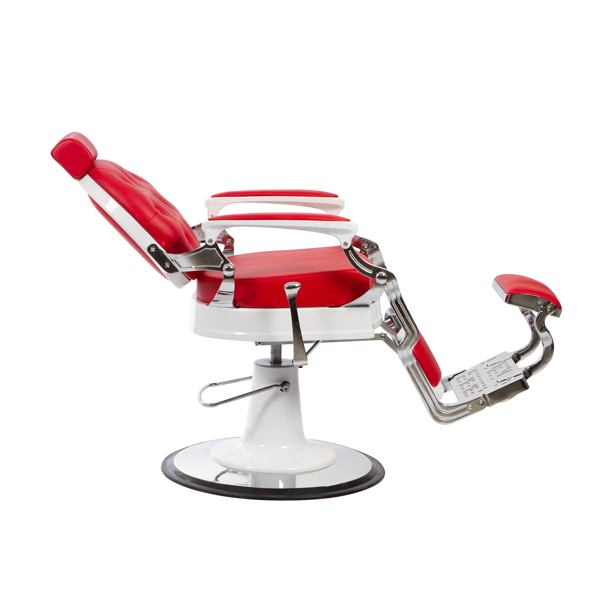 Fauteuil barbier Rouge et Blanc Vintage
