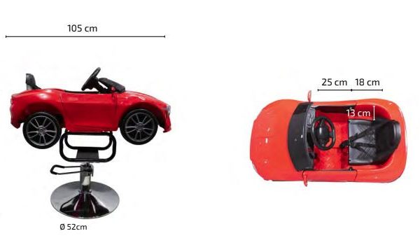 Fauteuil coupe enfant voiture rouge MAY