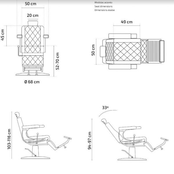 Fauteuil barbier NINO