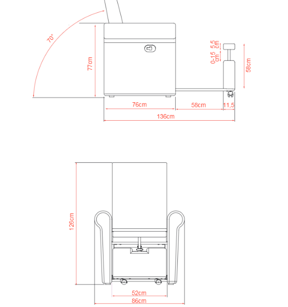 Fauteuil de pédicure IRIA