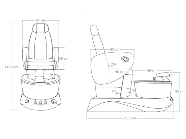 Fauteuil de pédicure ALO