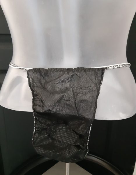 Tangas jetable noir pour homme x100