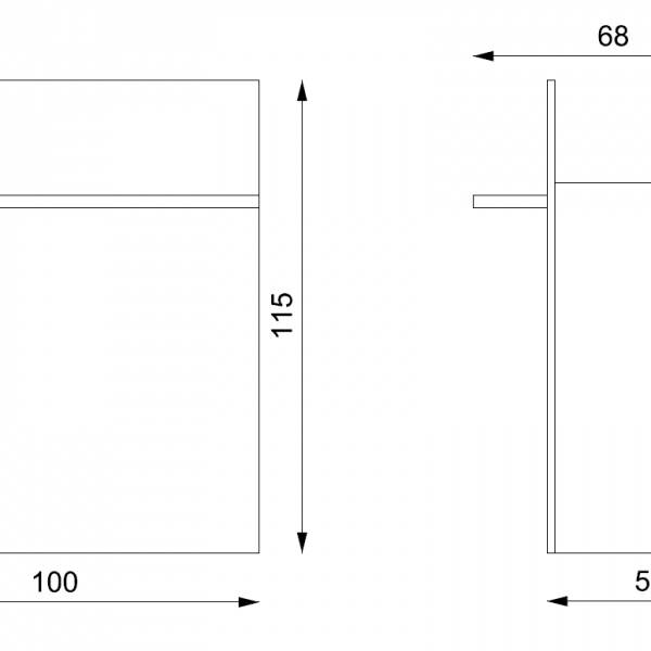 Caisse de réception LUNA DESK