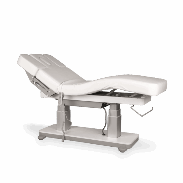 Table électrique chauffante socle gris matelas blanc ADRENA W GR