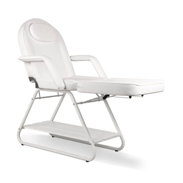 Fauteuil esthetique blanc base blanche