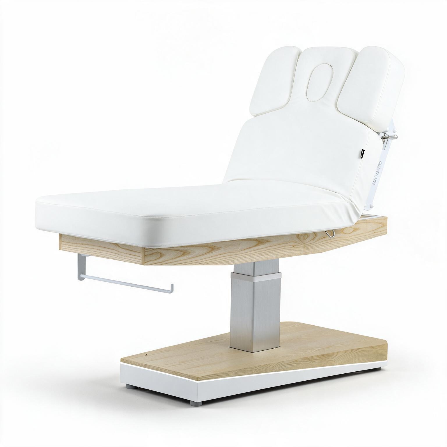 Table de massage chauffante professionnelle LYDIA à 3 moteurs avec base en bois naturel